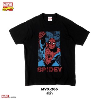 Power 7 Shop เสื้อยืดการ์ตูน มาร์เวล Spider Man ลิขสิทธ์แท้ MARVEL COMICS  T-SHIRTS (MVX-266)