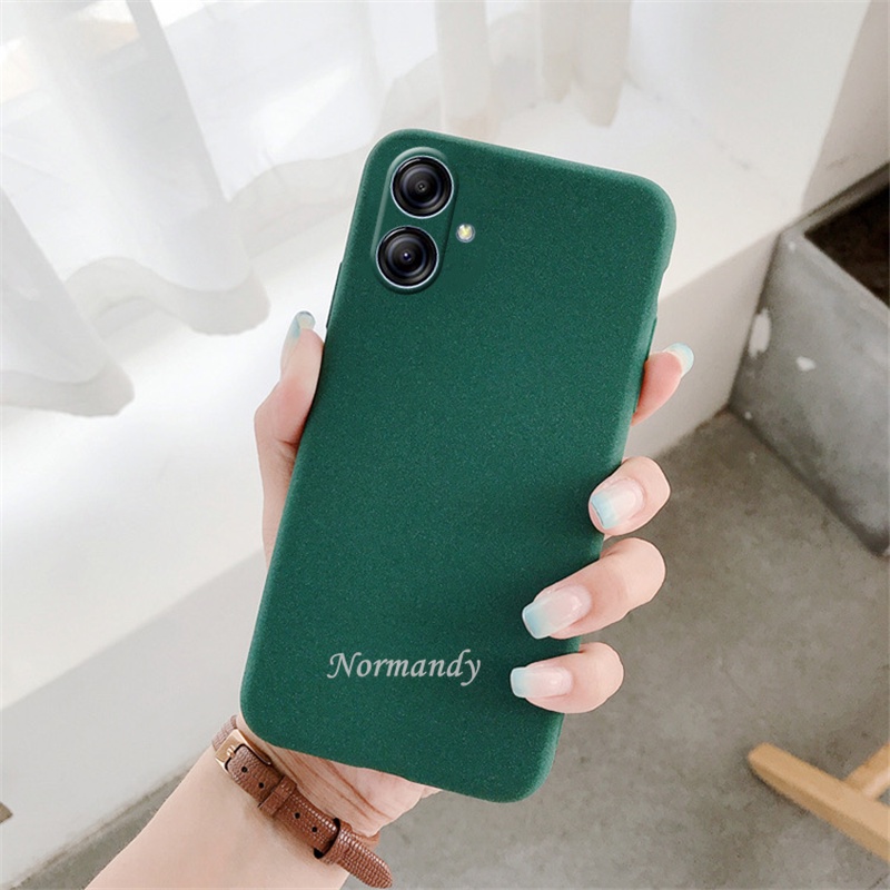 2022 New Simple Smartphone Case Samsung Galaxy A04e A04 E A04s 4G เคสโทรศัพท์ Candy Colors Matte Handphone Casing TPU Silicagel Soft Cover All-inclusive Camera Shockproof Protection Case เคส #7