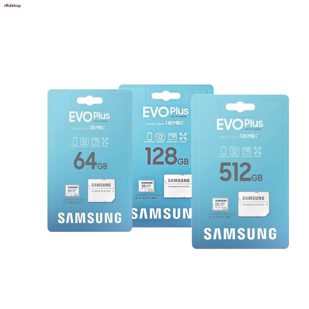 จัดส่งทันที﹍Samsung EVO Plus Micro SD with Adapter การ์ดความจำ | 64GB / 128GB