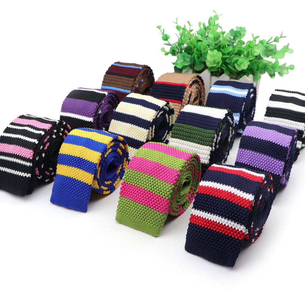 Zonfaz ผู ้ ชายที ่ มีสีสันลายถัก Tie ความแปลกใหม ่ Slim ถัก Ties Skinny ทอ Casual Weeding Party Neckties 5.5 ซม.กว ้ าง