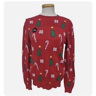 เสื้อ SWEATER Christmas Peacocks แท้100%