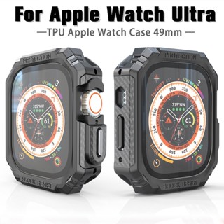 ใหม่ เคสนาฬิกาข้อมือซิลิโคน ชุบไฟฟ้า 49 มม. สําหรับ Apple Watch Ultra iWatch 8 49 มม.