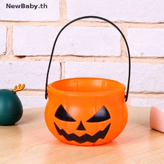 Newbaby Halloweenถังฟักทองเด็กหม้อขนมแบบพกพาโคมไฟผีเทศกาล TH