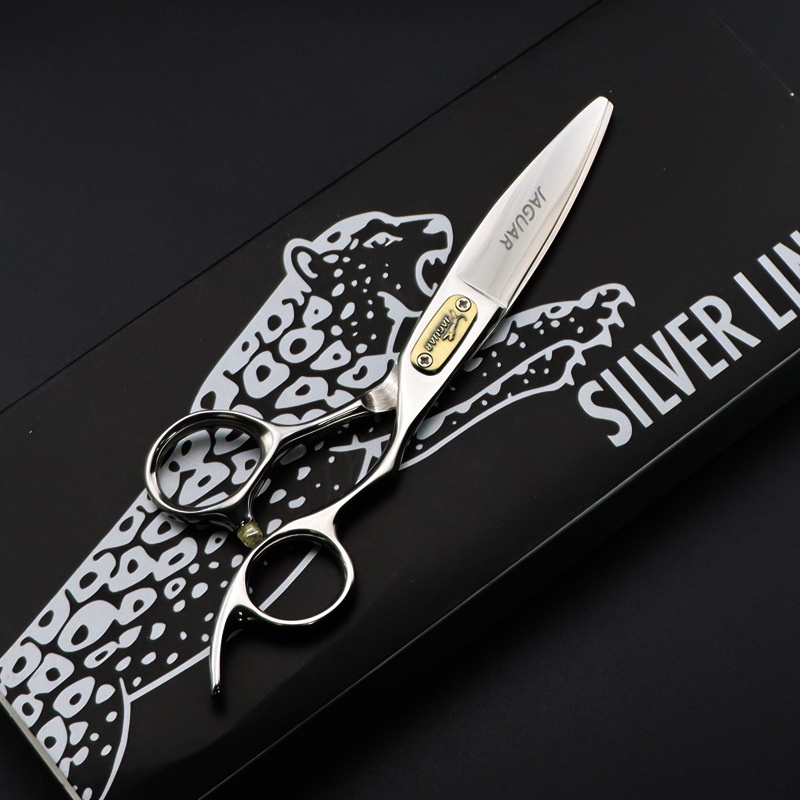 Jaguar 6 นิ้ว Willow กรรไกรดามัสกัสออกแบบตกแต่งกรรไกรตัดผม 440c กรรไกรตัดผม