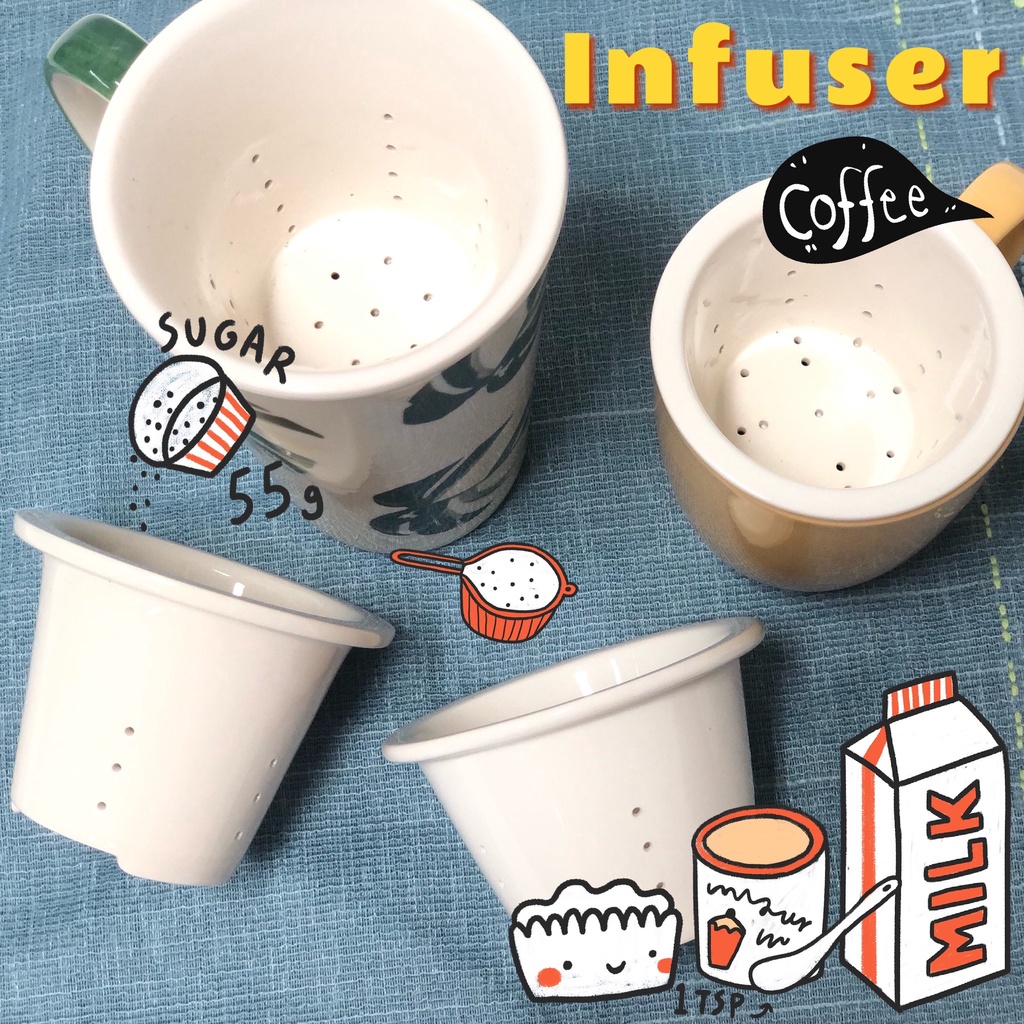 INDRA CERAMIC ที่กรองชา สำหรับกรองชา-กาแฟ น้ำหนักเบา ทำความสะอาดง่าย (มีให้เลือก 5 แบบ) เซรามิกเข้าไมโครเวฟได้
