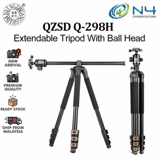 Qzsd Q298H ขาตั้งกล้อง แบบมืออาชีพ พร้อมหัวบอลปลดเร็ว สําหรับ Sony Canon Aluminium Travel Monopod Bubble Level