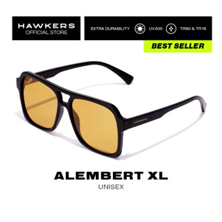 Hawkers แว่นตากันแดด Alembert Xl Asian Fit ป้องกัน Uv400 สีดํา สําหรับผู้ชาย และผู้หญิง ออกแบบดีจากสเปน Hale22Byta