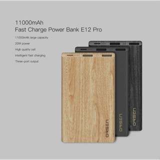 ของแท้👍🏻[รับประกัน 1 ปี] Eloop E12 Pro แบตสำรอง 11000mAh PD 20W Power Bank ของแท้ 100% พาวเวอร์แบงค์ สายชาร์จ+ซองกำมะห