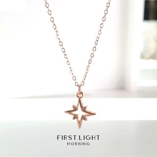 First Light Morning : Shining Star Necklace สร้อยคอพร้อมจี้ Rose Gold จี้ดวงดาว ความยาว 40-44 cm.