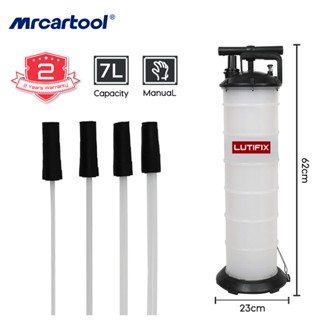 MRCARTOOL LUTIFIX 7L ปั๊มดูดน้ำมันแบบแมนนวลสำหรับเปลี่ยนถ่ายน้ำมันเครื่องรถดูดของเหลวดูดของเหลวเกียร์เครื่องมือเปลี่ยนน้ำหล่อเย็นสูญญากาศน้ำมันปั๊มดูดของเหลว