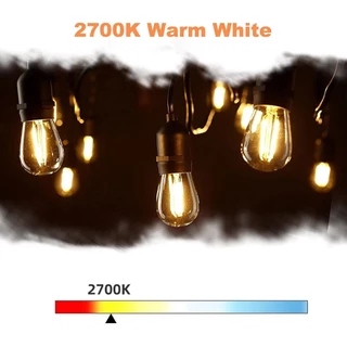 E27 หลอดไฟเอดิสัน LED 1W 2W S14 พลาสติก LED 2700K สีขาวอบอุ่น ประหยัดพลังงาน 90% สําหรับตกแต่งบ้าน