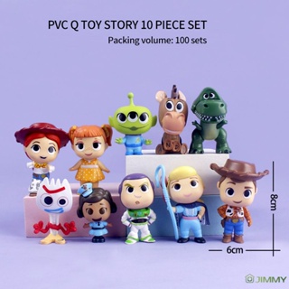 ღ 10ชิ้น/1ชุด Toy Story ของเล่นเด็ก Bass Lightyear Three Eyed Shepherd Girl Handmade น่ารักการ์ตูนเด็กเดสก์ท็อปตกแต่ง