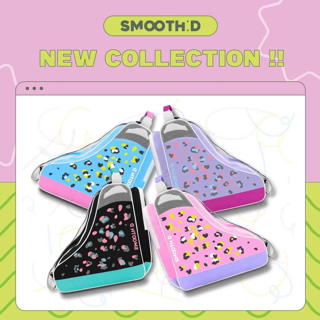 Clearance สีฟ้า-ชมพู พร้อมส่ง!!! Smooth:D กระเป๋าใส่รองเท้า โรลเลอร์สเก็ต / อินไลน์สเก็ต – โปรปัง