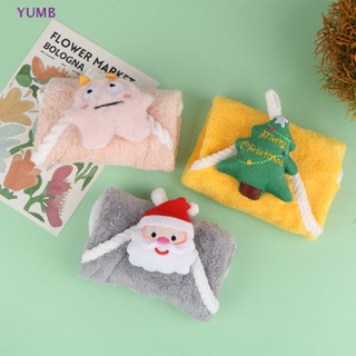 Yumb Navidad ผ้าขนหนูเช็ดมือ ลายซานตาคลอส คริสต์มาส ดูดซับน้ําได้ดี เหมาะกับของขวัญปีใหม่ สําหรับแขวนตกแต่งห้องน้ํา บ้าน