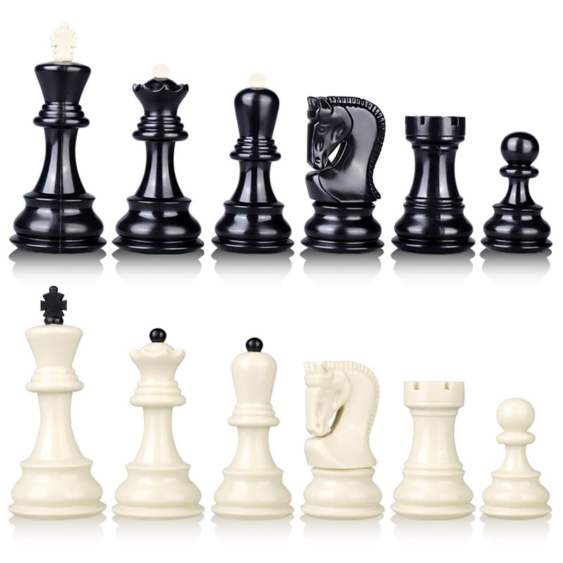 Luxury Large Chess Set King High 96mm Plastic Nonmagnetic Chess Pieces For Children Family Travel Professional Board Tab