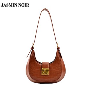 Jasmin NOIR กระเป๋าถือ กระเป๋าสะพายไหล่ ลายหนังจระเข้ สําหรับผู้หญิง