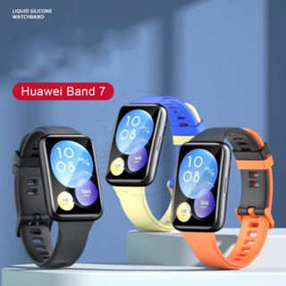 สายนาฬิกาข้อมือ สายหนังซิลิโคน แบบเปลี่ยน สําหรับ Huawei Band 7 Huawei Band7