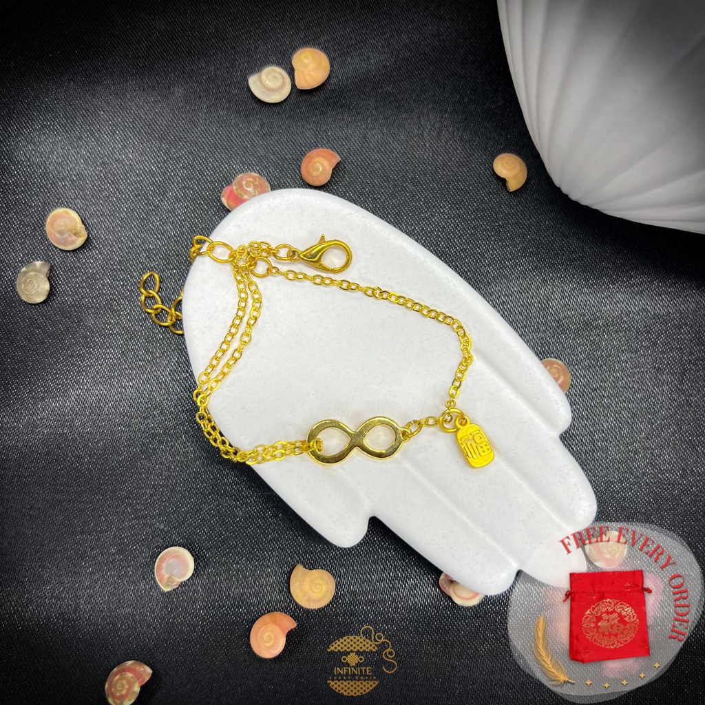 สร้อยข้อมือจี้มงคล แบบ Infinity