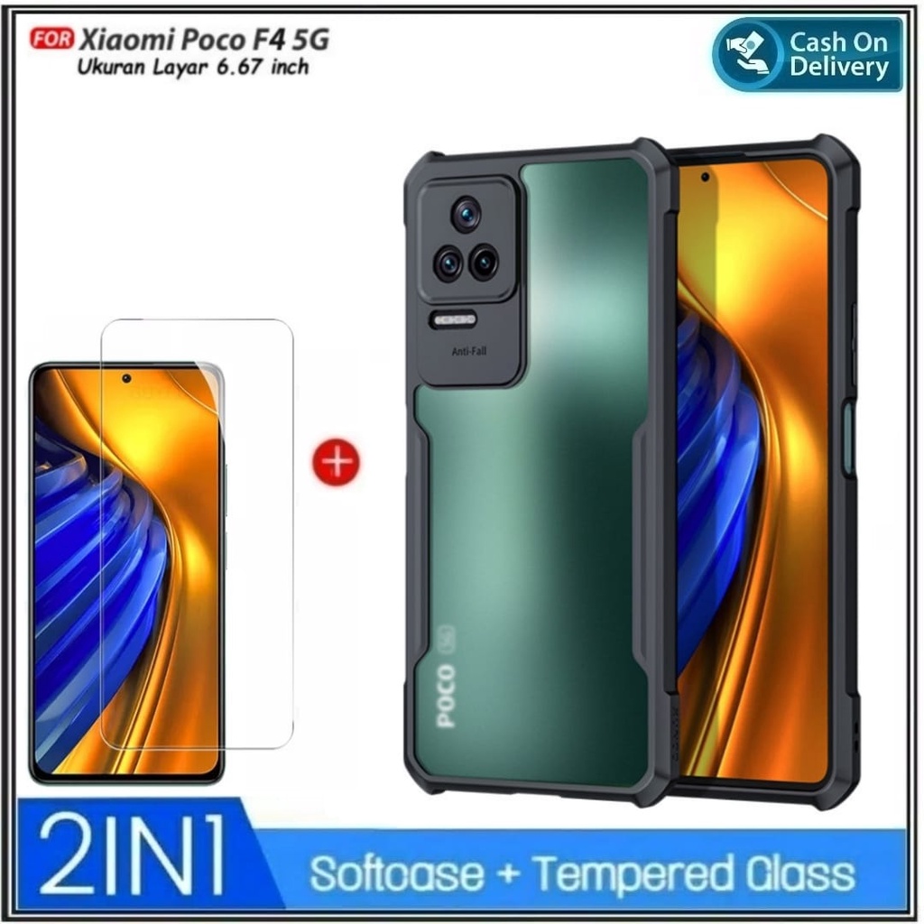 Riyanali_Shop PACKAGE 2IN1 Case Xiaomi Poco M5S / F4 5G / F4 GT 5G / C40 Soft Hard Fusion กันกระแทกฟ