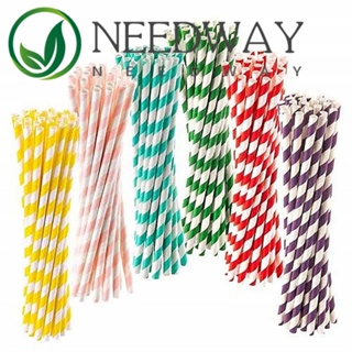 Needway หลอดกระดาษ ย่อยสลายได้ แบบธรรมชาติ หลากสี สําหรับงานแต่งงาน ปาร์ตี้ 25 ชิ้น ต่อแพ็ค