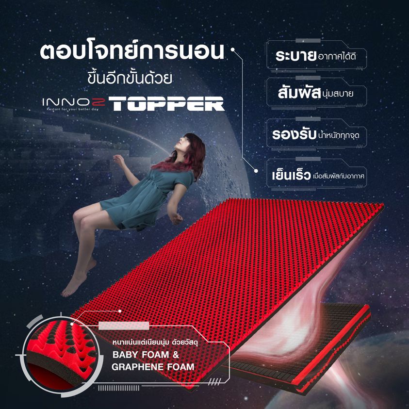 INNOZ TOPPER 5.0 ท็อปเปอร์ ขนาด 5 ฟุต