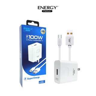 [NEWFEB23ลด10%]Energy Adepter Set  Fast charge for Micro/TypeC รุ่น HS100  อแดปเตอร์พร้อมสายชาร์จ ชาร์จเร็ว2.4 A