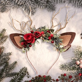 Headbands Xmas Themed Flower ที่คาดผม อุปกรณ์ประกอบฉากถ่ายภาพ