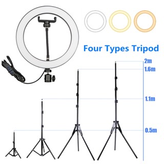 ไฟวงแหวนเซลฟี่ พร้อมขาตั้งกล้อง ไฟ LED สําหรับถ่ายภาพสตูดิโอ ไลฟ์สด Youtube Tiktok