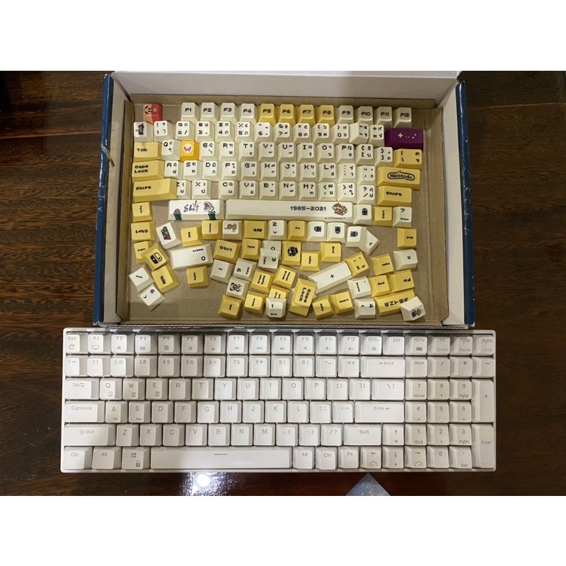 Keyboard wireless RK100 Hotswap + คีย์ Mario