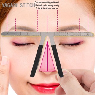 BYagami Stitch 2 ชิ้น สักคิ้ว สมดุล ไม้บรรทัด สเตนเลส ใส มาตรวัด เครื่องมือที่แม่นยํา พร้อมกล่องไม้