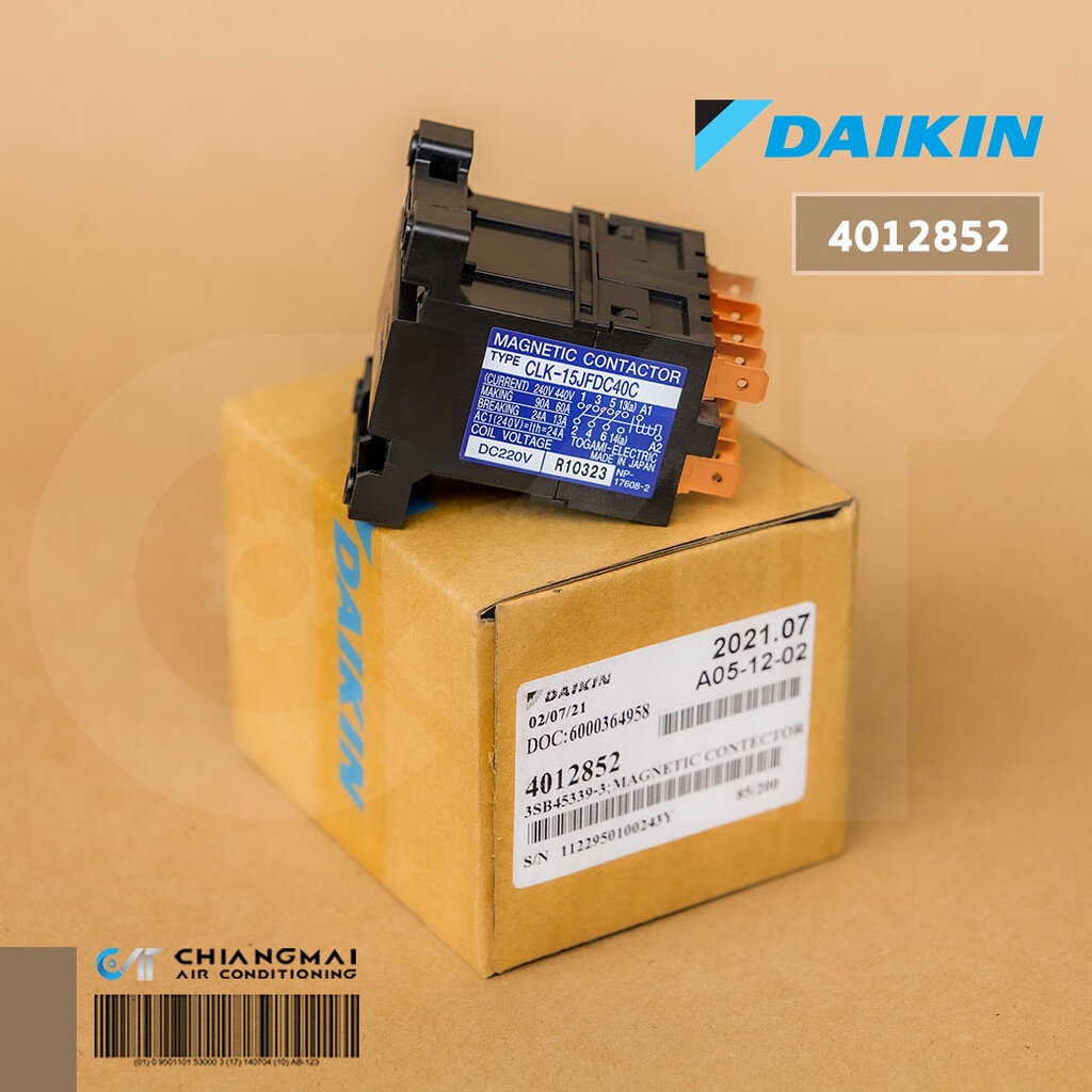 DAIKIN 4012852 / 0822635L แมกเนติก คอนแทคเตอร์ (Magnetic) 10 ขา ไฟ DC 220V CLK-15JFDC40C อะไหล่แอร์ 