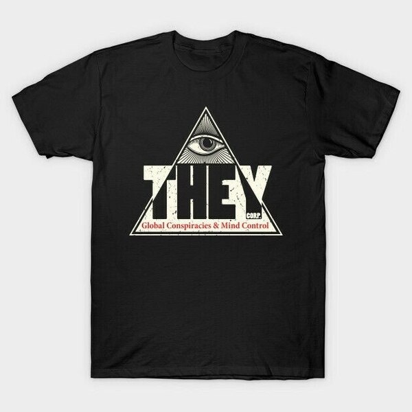 ผู้ชาย tshirt Lie Mind Control QAnon Truth Illuminati Conspiracy WWG1WGA เสื้อยืดสีดํา