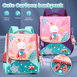 kids cute rabbit school bag backpack boys and girls kindergarten Anti-splash water shoulder bag with