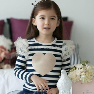 TLG-757 เสื้อแขนยาวเด็กผู้หญิง sweater สีน้ำเงิน Size-120 (5-6Y)