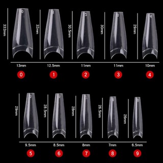 NEW! 600ชิ้น ทิปต่อเล็บปลายบัลเลท์สีใส