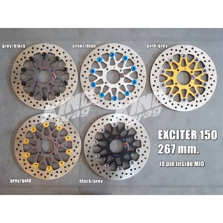 จานดิสก์ EXCITER 150 267 mm.(10 หมุดใน MIO) KINGDrag ของแท้!!