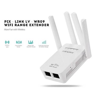 PP ตัวรับสัญญาณ WiFi PIXLINK WR09 WiFi Repeater Wireless Router ตัวดูดเพิ่มความแรงสัญญาณไวเลส 300Mbps