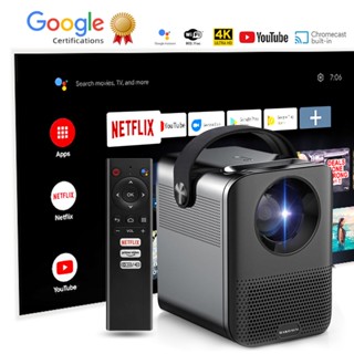 【แถมบัญชี iptv】Projector 4K HD Android10.0 โปรเจคเตอร์ มินิโปรเจคเตอร์ โปรเจคเตอร์พกพา แก้ไขภาพบิดเบี้ยวอัตโนมัต