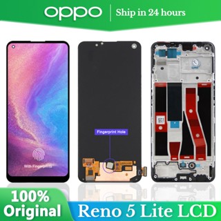 6.43&amp;#39;&amp;#39ของแท้ หน้าจอแสดงผลสัมผัสดิจิทัล LCD สําหรับ OPPO Reno5 Lite CPH2205 Reno 5 Lite