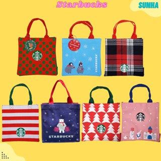 กระเป๋า ผ้าลดโลกร้อน สตาร์บัคส์ ของแท้ 100% Starbucks Holidays Bag