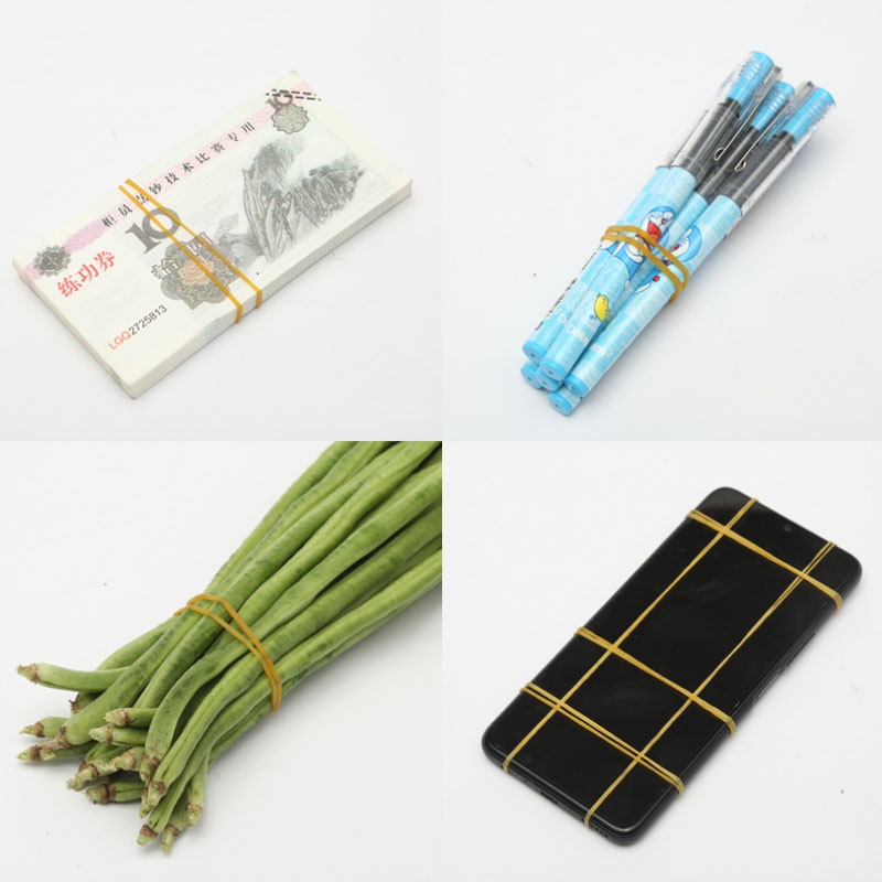 Strong Elastic สีเหลืองยางยืดหยุ่นสูงยืดแหวนสําหรับ Home Office ยืด Band เส้นผ่านศูนย์กลาง 10 มม.-60 มม.Wide1.5 มม.
