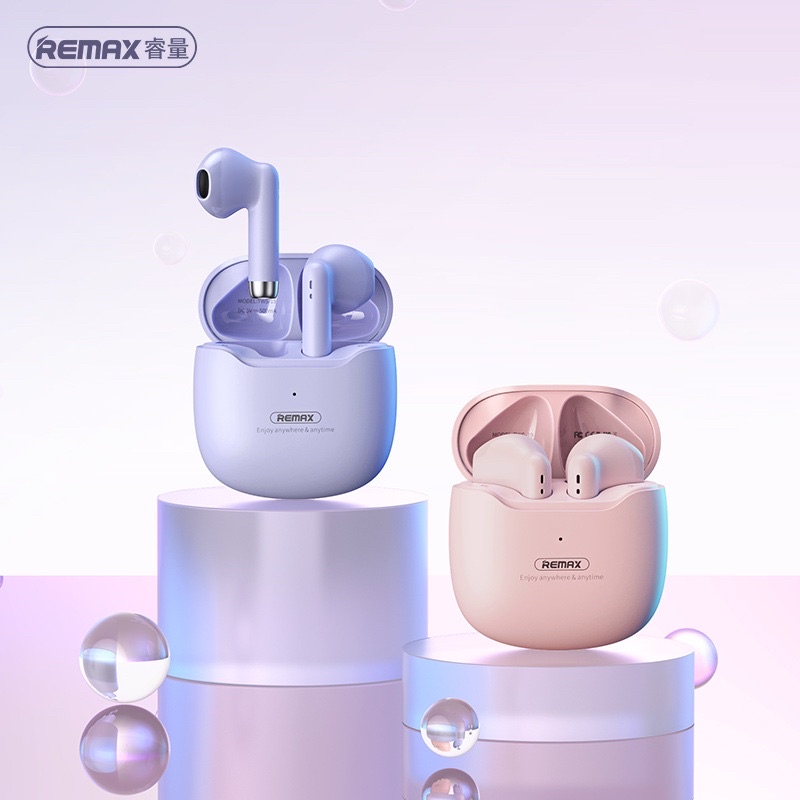 Remax TWS-19 หูฟังบลูทูธ Bluetooth 5.3 หูฟังสเตอริโอในหูแบบครึ่งตัว,ไร้สาย Bluetooth Gaming พร้อมกล่องชาร์จ