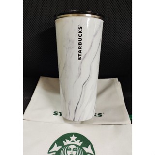 Starbucks Tumbler Stainless White Marble 16 Oz. แท้