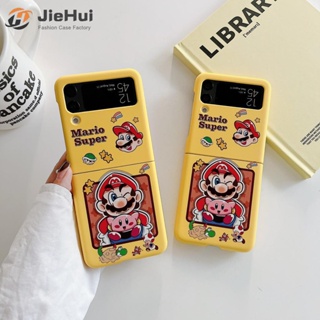 Jiehui เคสโทรศัพท์มือถือแฟชั่น แบบขนเฟอร์บอล พร้อมขาตั้ง สําหรับ Samsung Z Flip5 Z Flip4 Z Flip3