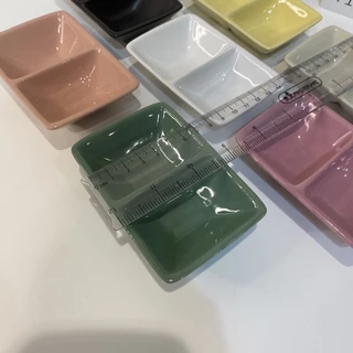 พร้อมส่ง‼️ ถ้วยน้ำจิ้มเซรามิค 2 หลุม และ 3 หลุม