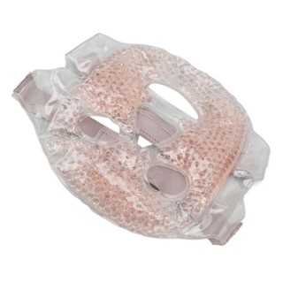 Gel Face Mask Sheet Gel Beads Mask Hook and Loop Fasteners Hot Cold Compress for Home Use