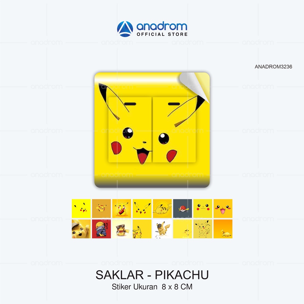 TOMBOL Pikachu Light Switch Button UV Sticker | Anadrom 3236