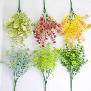 【AG】Realistic Artificial Grass Decorative Delicate No Watering Natural 7 Fork Green Simulation Plant Home Decor