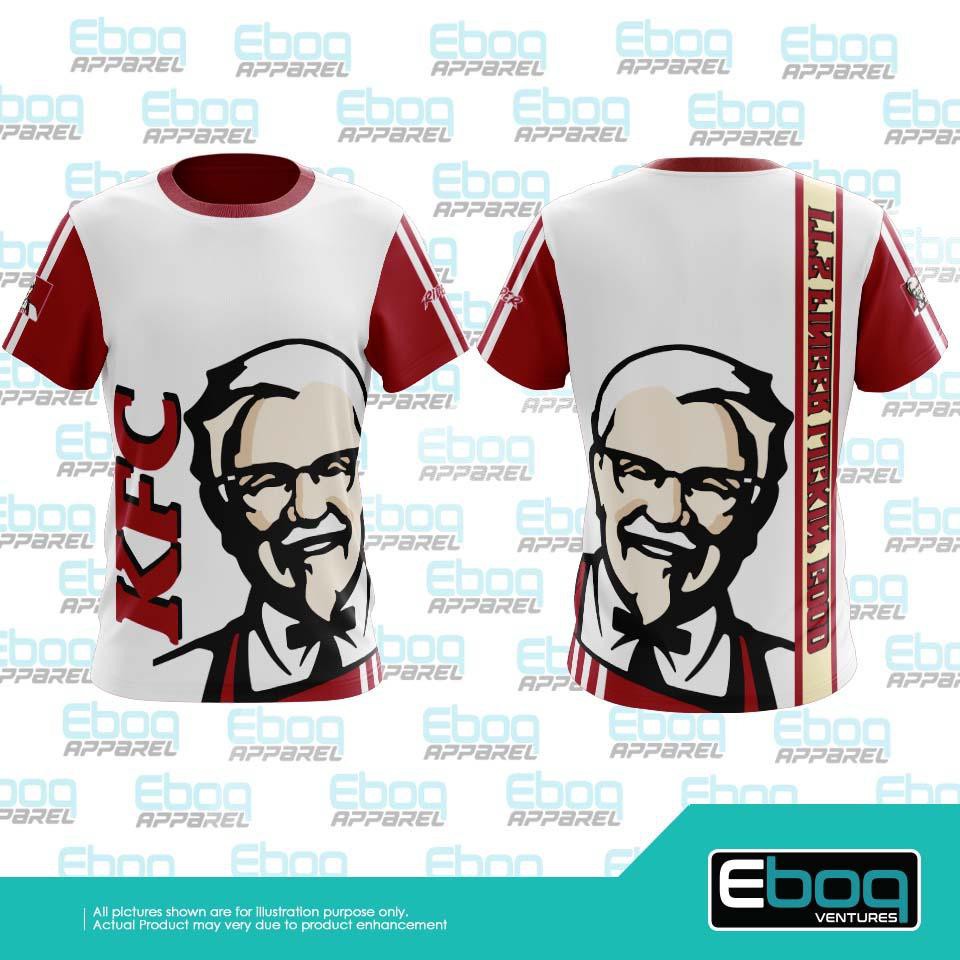 เสื้อยืด KFC RIDER สีขาวและแดง ทำจากไมโครไฟเบอร์ สำหรับRIDER KFC