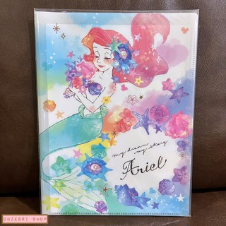 แฟ้ม A4 ลาย Sweet Disney Princess แบบ Ariel (Little Mermaid) ด้านในใส่เอกสารได้สองด้านซ้ายขวา 10 ช่อง